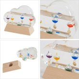 茶谷産業 Fun Science Glass float温度計 クラウド 333-211 天気管 ストームグラス ストームクラウド ガラスフロート 天気予報 気象観測 天気 温度計 オブジェ 科学 北欧 浮き球 ギフト
