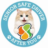 カーサイン 高齢者マーク SENIOR SAFE DRIVER ラガマフィン ステッカー シール 直径13cm 肉球 日本製 車