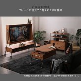 テレビ台 テレビボード キャスター付き TVスタンドシェルフ キャスター 可動式 収納棚 耐荷重 スチールフレーム 安定性 配線収納 高さ調節 組立簡単 モダンデザイン【NIVEL-ナイベル-】
