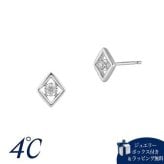 【無料ラッピング】 ヨンドシー 4℃ ピアス K10 ホワイトゴールド シンプル 上品 ダイヤモンド レディース ブランド 正規品 新品 ギフト プレゼント 人気 おすすめ 誕生日 記念日 クリスマス  送料無料 4cd522806
