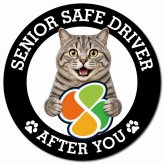カーサイン 高齢者マーク SENIOR SAFE DRIVER マンクス マグネット 強力 直径13cm 肉球 日本製 車 ステッカー