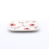 マリメッコ ウニッコ プレート15×12cm クレイ/ホワイト/ローズ marimekko UNIKKO 皿 食器 ギフト 耐熱 電子レンジ対応 結婚祝い プレゼント 贈り物