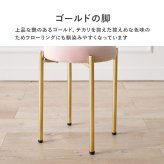 チェア 椅子 スツール くすみカラー ベロア風 1脚 スタッキング可 完成品 サロン インテリア 光沢感 なめらかな 触り心地良い 長時間でも疲れにくい 軽い らくらく イス コールドの脚 おしゃれ コンパクト 新生活
