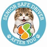 カーサイン 高齢者マーク SENIOR SAFE DRIVER ハイランドフォールド ステッカー シール 直径13cm 肉球 日本製 車