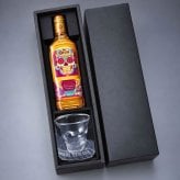 名入れ 酒セット テキーラ クエルボ・エスペシャル・ゴールド 750ml 死者の日限定ラベル と ドクログラス 選べるサイズ ギフトBOX入り プレゼント 卒業祝い SXX