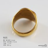 ステンレス ゆがみリング 18KGP レディース 指輪 ゴールド 印台リング ボリュームリング ドームリング ニュアンスリング オーガニックリング 幅広リング ゆがみデザイン 歪みリング 金属アレルギー対応 大ぶり おしゃれ 韓国アクセサリー トレンド