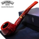 パイプ サビネリ レッド アリゲーター 喫煙具 プリンス ラスティック 9mmフィルター ブラウン パイプ本体 SAVINELLI 高級 鰐 プレゼント ギフト かっこいい おしゃれ メンズ