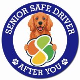 カーサイン 高齢者マーク SENIOR SAFE DRIVER アイリッシュセター マグネット 強力 直径13cm 肉球 日本製 車 ステッカー