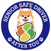 カーサイン 高齢者マーク SENIOR SAFE DRIVER 秋田犬 ステッカー シール 直径13cm 肉球 日本製 車