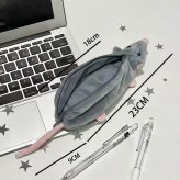 ネズミ ペンケース ぬいぐるみ ふわふわ アニマル 筆箱 メガネ付き かわいい 文房具 小物入れ ペンポーチ 学生 男の子 女の子 持ち運び プレゼント ギフト