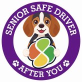 カーサイン 高齢者マーク SENIOR SAFE DRIVER ビーグル ステッカー シール 直径13cm 肉球 日本製 車