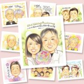 似顔絵 プレゼント 結婚記念日 贈り物 手描き 名入れ ギフト 結婚20周年 お祝い 結婚記念日 記念日 夫婦 家族 お母さん お父さん 両親 修正無料 下書き確認 名入れ 一生もの 親孝行 サプライズ 似てる 思い出 20周年 感謝 記念 傘寿祝い 卒寿祝い お祝い返し 還暦祝い お祝いの品 ウェディングギフト イラスト カラフル 長寿祝い 贈答品 キレイ
