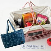 エコバッグL アングリーマチコ トートバッグ トラベル かごバッグ レジかご用バッグ 買い物バッグ ターコイズ ネイビー  ポリエステル 保冷 保温 撥水加工 保冷レジバッグ 猫 おでかけ ビスク おしゃれ 撥水加工 コンパクト 部活 2泊3日