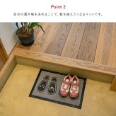ラグ カーペット マット玄関マット靴置きマット便利お子様あしあとタイプ三人用30×65cm