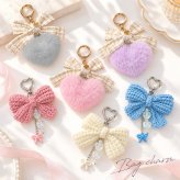 【seju セジュ アンバサダー】バッグチャーム ブランド 大人可愛い リボン ハート キラキラ ふわふわ ファー [ アプレベル バッグチャーム ] おしゃれ キーホルダー ストラップ かわいい 中学生 高校生 大学生 レディース ギフト 誕生日 クリスマス プレゼント