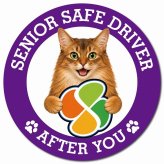 カーサイン 高齢者マーク SENIOR SAFE DRIVER ソマリ マグネット 強力 直径13cm 肉球 日本製 車 ステッカー
