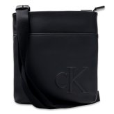 カルバンクライン ショルダーバッグ メンズ Calvin Klein BOLD CK FLATPACK 斜めがけ クロスボディ 薄型 フラット ミニショルダー ロゴ ブラック 黒 ポリウレタン コンパクト LV04D3344G-UB1
