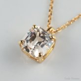 非加熱 ピーチサファイア 1.16ct ネックレス ペンダント K18 ゴールド 18金 サファイアネックレス ピーチ ホワイト サファイア レディース 一粒 シンプル 可愛い プレゼント 誕生石 Drops
