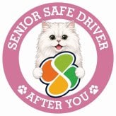 カーサイン 高齢者マーク SENIOR SAFE DRIVER ペルシャ ステッカー シール 直径13cm 肉球 日本製 車