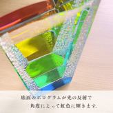 【ロゴOK】【名入れギフト】ウェーブ 波型 水煌 加工 トロフィー クリスタルトロフィー クリスタル ガラス 名入れ ギフト ハートミー heart me レベル50 tiktok イベント 記念品 叙勲記念 社内表彰 勤続表彰 サプライズ プレゼント 贈呈品 OR-17