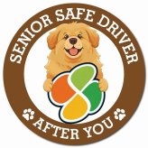 カーサイン 高齢者マーク SENIOR SAFE DRIVER チベタンマスティフ マグネット 強力 直径13cm 肉球 日本製 車 ステッカー