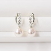 ［pearl359］5.5mm - 6mm ホワイトピンク 半貴石 ピアス あこや真珠 本真珠 国産 日本産