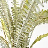 観葉植物 造花 ボストンファーン シルバー BROWN 全高約77cm 卓上・小型 フェイクグリーン 本物そっくり おしゃれ インテリア 人工観葉植物 アーティフィシャルグリーン オフィス 店舗 ホテル 開店祝い 室内 ミニ シダ タマシダ フェイク