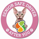 カーサイン 高齢者マーク SENIOR SAFE DRIVER ドンスコイ マグネット 強力 直径13cm 肉球 日本製 車 ステッカー