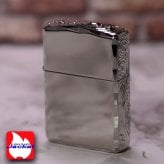 【名入れ】【送料無料】zippo ジッポーライター アーマー３面彫刻 流水紋 Ni 両面コーナーシャインレイカット Niミラー RYUSUI-NI オイルライター カッコイイ おしゃれ 彫刻 高級感 エレガント ギフト 誕生日 プレゼント [zRYUSUI-NI]