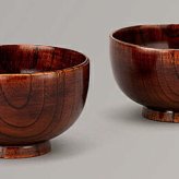 山中塗　木製拭漆夫婦汁椀（プレミアム） インテリア 漆器 盆 カタログギフト 景品 粗品