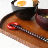 箸置き おしゃれ 業務用 かわいい ユニーク カトラリーレスト 箸 置き ロング 木製 はしおき はし置き キッチン雑貨 箸置 箸休め キッチン雑貨 シンプル 天然木製 漆塗り 丸型 黒 赤 リング箸置き