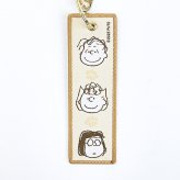 スヌーピー 織りキーホルダー ベージュ フレンズ Myselect SNOOPY