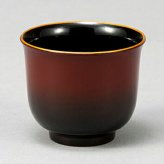 ぼかし塗　ぐい呑　内黒 インテリア 漆器 盆 カタログギフト 景品 粗品