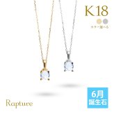 ムーンストーン ネックレス K18 ゴールド ネックレス 6月誕生石 一粒 18金 18K イエローゴールド ホワイトゴールド チェーン 長さ選べる 40cm 45cm 50cm ギフトラッピング可能 シンプル 華奢 上品 Rapture 彼女 妻 女性 レディース プレゼント ハロウィン 【品番：CG-RSP-29051-6】