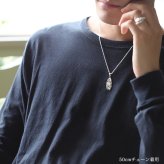 ハワイアンジュエリー ネックレス スクロール シルバー ネックレス 刻印 無料 誕生石入れ可 ボディーボード バチカン彫模様 シルバー925 ギフトラッピング可能 長さ選べる BY THE SEA バイザシー プレゼント ハロウィン 【品番：CG-SP327】