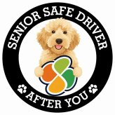 カーサイン 高齢者マーク SENIOR SAFE DRIVER オーストラリアンラブラドゥードル ステッカー シール 直径13cm 肉球 日本製 車