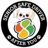 カーサイン 高齢者マーク SENIOR SAFE DRIVER チワマル ステッカー シール 直径13cm 肉球 日本製 車