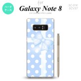 【SC01K】【スマホケース/スマホカバー】【ギャラクシー ノート8】SC01K スマホケース Galaxy Note8 SC-01K カバー ギャラクシー ノート8 ドット・リボン 青 nk-sc01k-302【メール便送料無料】