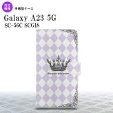 Galaxy A23 GalaxyA23 手帳型スマホケース カバー 王冠 紫 2022年 10月発売 nk-004s-a23-dr1455