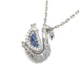 スワロフスキー swarovski ネックレス Swan 5723389 スワン ペンダント アクセサリー レディース シルバー+ブルー 海外正規品