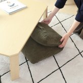 Chamill ミニマル座椅子 グレー・カーキ・アイボリー・オレンジ 4色展開 フロアチェア リクライニング コンパクト 一人掛け おしゃれ シンプル 新生活 家具 インテリア 不二貿易
