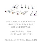 セカンドピアス つけっぱなし プラチナ PT900 軸太0.8×ロングポスト12mm 天然石 15種類 2.5mm【品質保証書付き】 小さい かわいい 一生物 おすすめ プレゼント 片耳  プレゼント