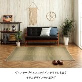 夏ラグ 夏用カーペット い草ラグ ダイヤ柄 インテリア 節電 夏用 涼しい おしゃれ おすすめ 湿度調節 消臭効果 お手入れ簡単 約180×180cm
