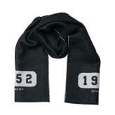 ジバンシィ GIVENCHY マフラー gv3518-j4968-1 ユニセックス ブラック×シルバーホワイト マフラー