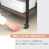 キッチンワゴン キャスター付き スリム 作業台 幅50 奥行35 高さ65 炊飯器 トースター 食器 収納 引き出し 付き コンパクト ラック 2段 3段 木製: キャスター付きで簡単に移動でき ちょっとした作業台にもなり スチール 収納家具 インテリア