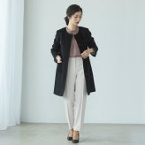 カシミヤ 100% コート ノーカラー 着丈85cm レディース Filomo 入学式 入園式 卒入学 ブラック 黒 9号 11号 13号 大きいサイズ 冠婚葬祭 カシミヤコート カシミヤ100％ フォーマル 卒業式 卒園式 ギフト プレゼント 6F (02000077r)