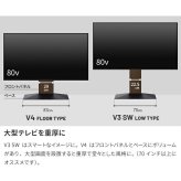 WALLインテリアテレビスタンドV4 フロアタイプ 50～100v対応 壁寄せテレビ台 TVスタンド 大型テレビ専用 背面収納コード収納 ホワイト 白 ブラック 黒 ウォールナット ブラウン 震度7耐震試験済み テレビ台 新生活