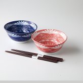 江戸切子風 4.8多用丼ペアーセット 磁器 美濃焼 やきものの里から、暮らしを贈ります。　ギフト 食器 セット テーブルウェア