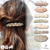 バレッタ パール ヘアアクセサリー  卒園式 入園式 卒業式 入学式 結婚式 リボン ビジュー フラワー 髪飾り ヘッドドレス パーティー 冠婚葬祭 フォーマル  レディース 金具 キラキラ 痛くない ショート 綺麗目 かわいいパーティ おすすめ 人気 送料無料 