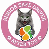 カーサイン 高齢者マーク SENIOR SAFE DRIVER ネベロング マグネット 強力 直径13cm 肉球 日本製 車 ステッカー